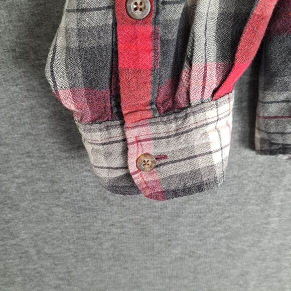 Vintage Y2K Woolrich Red & White Plaid Cotton Flannel Shirt XXL - Picture 5 of 12